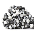 35PCS 10mm Natural Black White Zebra Jasper Gemstone Round Loose Beads Crystal Energy Stone for DIY Jewelry Making 1 Strand 15" - color: Black White Zebra Jasper, size: 10mm