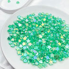 450pcs Acrylic Beads - Crystal Star & Heart Shapes for Jewelry Making - DIY Bead Bracelet, Necklace & Earrings (Neon Green) - color: Neon Green