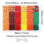 2480pcs Thanksgiving Fall Polymer Clay Beads Charms Friendship Bracelet Necklace Earring Jewelry Making kit, Accessories for Arts Crafts DIY Gifts for Women Girls - color: A5#Thanksgiving Fall
