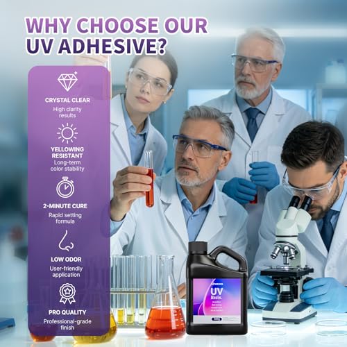SHORE RESIN UV Resin for Jewelry Making, Crystal Clear Fast-Curing UV Resin Kit with Earring Silicone Mold & Tools for Earrings, Pendants and DIY Crafts, 500g - size: 500g