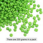 HARFINGTON 2000Pcs Small Glass Beads 6/0 4mm Loose Tiny Round Small Beads for Bracelet Earring Rings Jewelry Making, Grass Green - color: Grass Green
