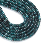 150PCS 2x4mm Natural Dark Blue Jade Rondelle Beads Abacus Disk Stone Beads Round Loose Spacer Gemstone for DIY Bracelet Necklace Jewelry Making - color: Dark blue jade Stone, size: 2x4mm Abacus Disk