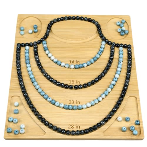 Petoysoso Bead Boards for Jewelry Making,Bamboo Necklace Making Supplies,Jewelry Making Supplies,Bead Board Tray - size: Necklace-S1