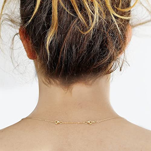 Necklace Extenders 14K Gold Plated Solid Brass Chain Extension Extenders for Necklace Bracelet Anklet（1 2 3 inch） - color: B-14K Gold