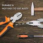 BOENFU Wire Cutter for Artificial Flowers and Crafts, 6 inch Side Cutters Chicken Wire Cutters Heavy Duty Diagonal Cutting Pliers Wire Clippers, Orange - color: 6 Inches - Orange Handle - Diagonal Cutters