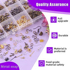 Swpeet 1468Pcs Jewelry Making Supplies Kit with Jewelry Making Tools, 2 Colors Jewelry Wires and Jewelry Pliers, 40 Styles Jewelry Findings, with Plastic Caliper, Thimble Ring, Awl Tweezers Scissors - size: 5a