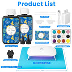 Bsrezn 200g UV Resin Kit with Upgraded Light 18 Beads, Crystal Clear Solar Activated UV Epoxy Resin for Jewelry Making (100g x 2) - size: medium light kit