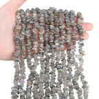 HAAMIIQII 5-8mm Natural Labradorite Chips Irregular Chip Stones Loose Gemstone Energy Healing Beads for Jewelry Making Strand 30 Inch - color: Labradorite