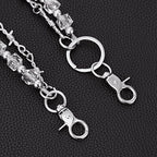 Layered Punk Pants Chain for Men Women, Gothic Hip Hop Jean Chain Wallet Chain Biker Trouser Chain, Goth Emo Fashion Keychain Accessories - color: 2L-Clear