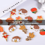 Bulk Gold Enamel Charms for Jewelry Making, Colorful Metal Charms Pendant for Bracelet Necklace and Crafting - color: Thanksgiving Yellow