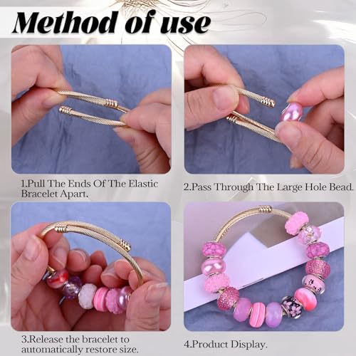 16 Pieces Twisted Cable Wire Bracelet Stylish Fine Stainless Steel Open Cuff Bracelets Mixed 3mm Thin Adjustable Expandable Elastic Bangle Bracelets for Women DIY Jewelry Making Christmas Day Gift - color: silver gold2