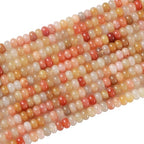 76pcs 5x8mm Natural Stone Golden Thread Jade Rondelle Spacer Loose Beads Abacus Disk Stone Round Loose Gemstone Beads for Jewelry Making DIY Bracelet Necklace - color: Golden Thread Jade Stone