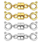 Double Magnetic Necklace Clasps and Closures 14K Gold and Silver Bracelet Extender Jewelry Clasps Converters for DIY Jewelry Making - color: 4Pcs | 2Gold & 2Silver