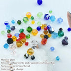200pcs Bicone Crystal Beads 6mm Crystal Glass Faceted Beads for Necklace Bracelet Earrings DIY Jewelry Crafts Making Supplies(Black) - color: Black, size: 6mm