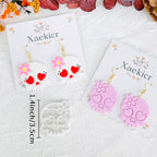 Xaekicr Heart Skull Polymer Clay Cutters for Earrings – 1pc Cute Skull Clay Earring Cutters, Polymer Clay Molds, Halloween Clay Tools - color: N color