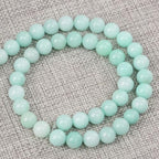 160PCS 4MM Natural Stone Amazonite Chalcedony Loose Beads for Jewelry Making DIY Bracelet Necklace 2 Strands - color: Amazonite Chalcedony, size: 4mm (2 strands)