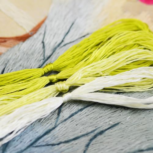 4 Skeins Mulberry Silk Floss Embroidery Thread Floss-Cross Stitch Threads China Silk Woven Jewelry Threads DIY Sewing Kits (21) - color: 21