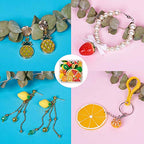 Craftdady Fruit Dangle Charms Pendants Cute Resin Food Pendants Apple Orange Pineapple Strawberry Pendants Lovely Vegetable Mushroom Charms for DIY Craft Earring Bracelet Necklace Jewelry Making - color: Mixed Color, Mixed Shape