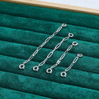 FAMARINE Gold Silver Necklace Extender Chains for Women - color: silver A