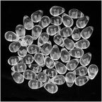 Czech Glass Beads 9mm Teardrops Crystal Clear (50)