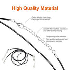 EuTengHao 120Pcs Necklace Cord Bulk, Black Waxed Necklace Cord String for Jewelry Necklace Bracelet Making (24 inch Length,1.5mm Width)