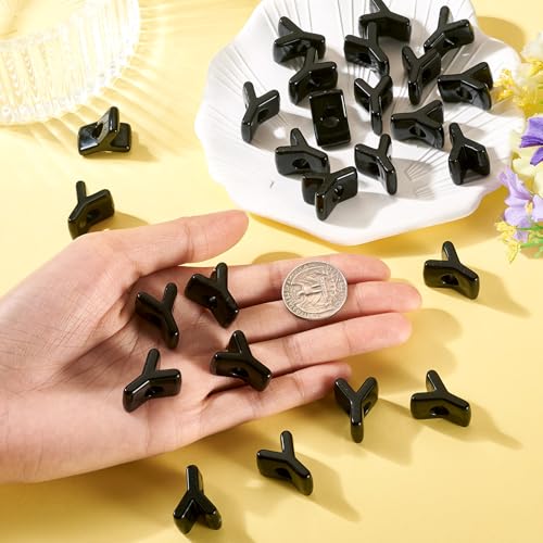FASHEWELRY 30Pcs Acrylic Letter Y Beads with Large Hole Big Plastic Letter Blocks European Beads 3D Letters Chunky Vowel Initial Alphabet Bead for Key Chains Necklace DIY Arts Craft Projects - color: Black, size: Y