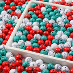 8mm Turquoise Beads 190pcs Christmas Natural Stone Gemstone Bead Round Loose Beads for DIY Crafts Bracelet Necklace Earrings Jewelry Making (Green&red) - color: green&red