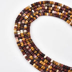 160pcs 4x2mm Natural Mookaite Jasper Disk Rondelle Spacer Stone Semi Precious Gemstone Loose Beads for Jewelry Making 15 Inch - color: Mookaite Jasper
