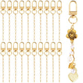 Hzopcw 20pcs Gold Keychain Making Kit, Key Ring Swivel Snap Hook Chains, Extender Keychain Bag Charm Kits for DIY Crafts Jewelry Making Handbag Purses- E1 Style - color: Gold-20pcs-E1 Style