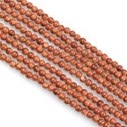 MJDCB 225pcs Small Stone Beads 3mm Golden Sandstone Round Smooth Loose Gemstone Bead for Jewelry Making Bracelets Earrings Necklaces Accessories - color: Golden Sandstone