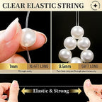 LEOBRO Pearl Beads for Bracelets, 720PCS Bracelet Making Kit for Adult, Bracelet Bead Kits, Small Pearl Beads and Gold Beads for Bracelets, Jewelry Making Kit - color: Creamy White