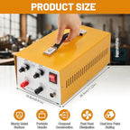 Jewelry Spot Welder Machine, 30A Professional Spot Welder for Gold Silver Platinum, Handheld Pulse Arc Spot Welding Machine for Jewelry DIY Precision Repair (Yellow)