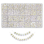 Melius Acrylic Gold Letter Beads, 1450 Pcs 4x7mm Round Alphabet Beads in 28 Grid Box for Jewelry Making, DIY Bracelets, Necklaces, Key Chains, Bracelets - color: Gold, size: 4x7mm
