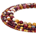 RUBYCA Wholesale Natural Mookaite Jasper Gemstone Round Loose Beads Jewelry Making 1 Strand - 4mm - color: Mookaite Jasper, size: 4 MM