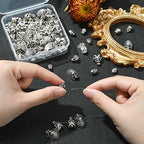 DanLingJewelry 150pcs 10 Styles Tibetan Style Skull Antique Silver Skeleton Head & Devil Head Beads for Halloween Jewelry Making - color: 150pcs - skull - 10 styles
