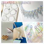 2000Pcs Tube Seed Beads 2x7mm Mini Long Glass Bugle Bead Small Craft Loose Spacer Beads for DIY Phone Charms Waist Bead Bracelets Earrings Necklaces (Sky Blue) - color: Sky Blue