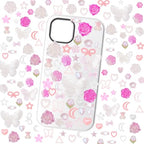 Cynailli 350 Pcs Junk Case Charms 3D Resin ABS Rose Flower Bows Butterfly Charm with Bows Moon Heart Pearls Fun Beads Flatback Resin Charms for Craft DIY-S2 - color: color-S2