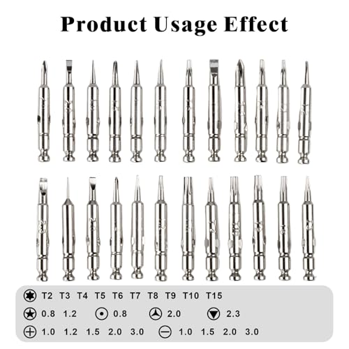 24-in-1 Mini Screwdriver Set, Precision Folding Screwdriver Kit for Jewelry Watch Eyeglass Smartphone Laptop Repair, Compact Micro Screwdriver Bits Set