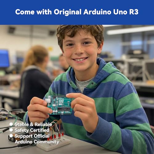 SunFounder Inventor Lab Starter Kit with Original Arduino Uno R3 REV3 Multimeter 34 Projects 40+Video Courses RAB Breadboard Holder Battery, RoHS Compliant, for Beginners & Engineers