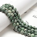 75pcs(2 Strand/Set) 10mm Natural Green Spot Jasper Gemstone Beads with Energy Power, Smooth Round Stone Beads for Jewlery Bracelets Making Crafts - color: Green Spot Jasper, size: 10mm