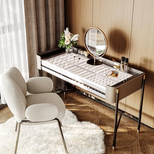Oirlv 28 Region Ring Display Tray Stackable Jewelry Organizer Trays Leather Rings Storage Case - size: 28 Grid Ring Insert Cards Tray