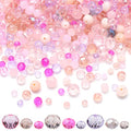 1000pcs 4/6/8mm Rondelle Glass Beads for Jewelry Making,Electroplate Round Shaped Crystal Spacer Beads Assorments for Bracelet Necklaces DIY Pink - color: Pink