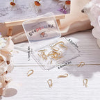 Beebeecraft 24Pcs 6 Style Cubic Zirconia Earring Hooks 18K Gold Plated Ear Wire Fish Hooks with Loop for DIY Earring Jewelry Making 15~18mm Long - color: 6 Style Earring Hooks