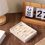 2pcs Ring Holder Display 6 Grid Jewelry Drawer Organizers Trays Small Ring Organizer for Jewelry Rings TrayRings Holder Display Tray Necklace Insert Holders Case for Girl Store Selling or Home Show