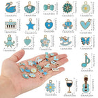 acDesign 200Pcs Charms for Jewelry Making，Mixed Metal Charm Necklace Kit for DIY Necklace Bracelet Making (10 Colors)