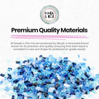 Mack and Rex Tila Bead Mixes (Ocean) – Half Tila Beads – Includes Transparent Sky Blue (HTL0148), Picasso Blue Cobalt (HTL4518), Silky Ice Blue, Cobalt Matte Rainbow and a Few Others. - color: Ocean, size: 10 Gram Bag
