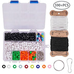SUNNYCLUE 1 Box DIY Make 9PCS Halloween Theme Bead Pets Kit 8mm Pony Beads Assortment Box Set with Keychain, Keyring & Lanyard Clips, Instruction - color: 8mm Pony Beads Kit Halloween Themed