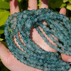 6mm Natural Stone Beads 65pcs Flower Jade Polished Round Smooth Crystal Loose Gemstone Beads for Jewelry Making DIY Bracelet Necklace Earring Crafts Supplies - color: Flower Jade 1 strand-65pcs