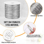 cridoz 22 Gauge Stainless Steel Wire for Jewelry Making, Baling Wire for Wrapping, Craft and Jewelry Making - size: 22 Gauge