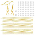180PCS Earring Making Kits 14K Gold Earring Hooks Hypoallergenic Ear Wires Fish Hook for DIY Jewelry Making Bulk Pack - color: 14k Gold